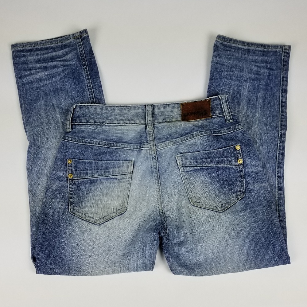 Express faded bootcut jeans size 00